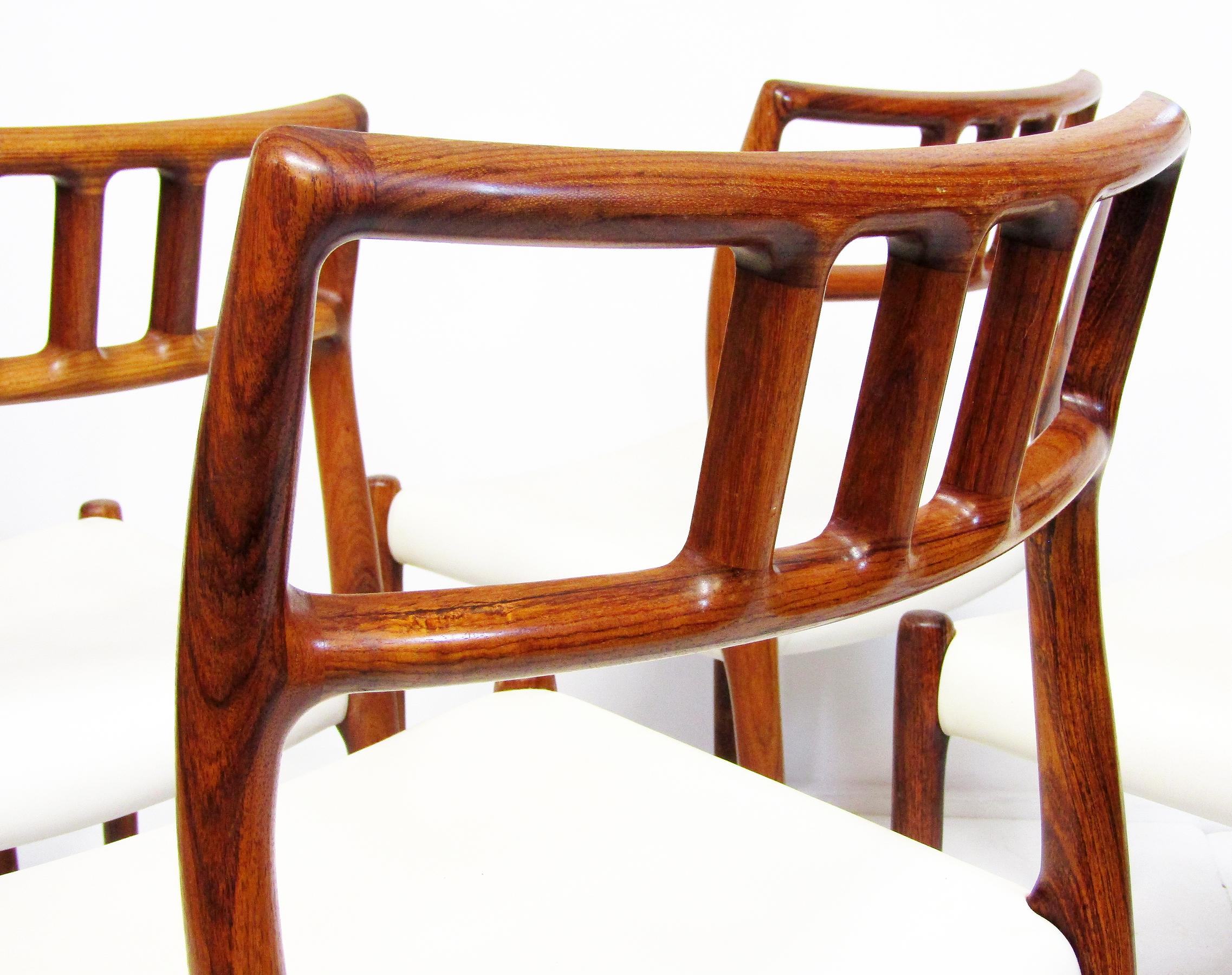 Sechs dänische Stühle „Modell 79“ aus Palisanderholz von Niels Moller, um 1960 2