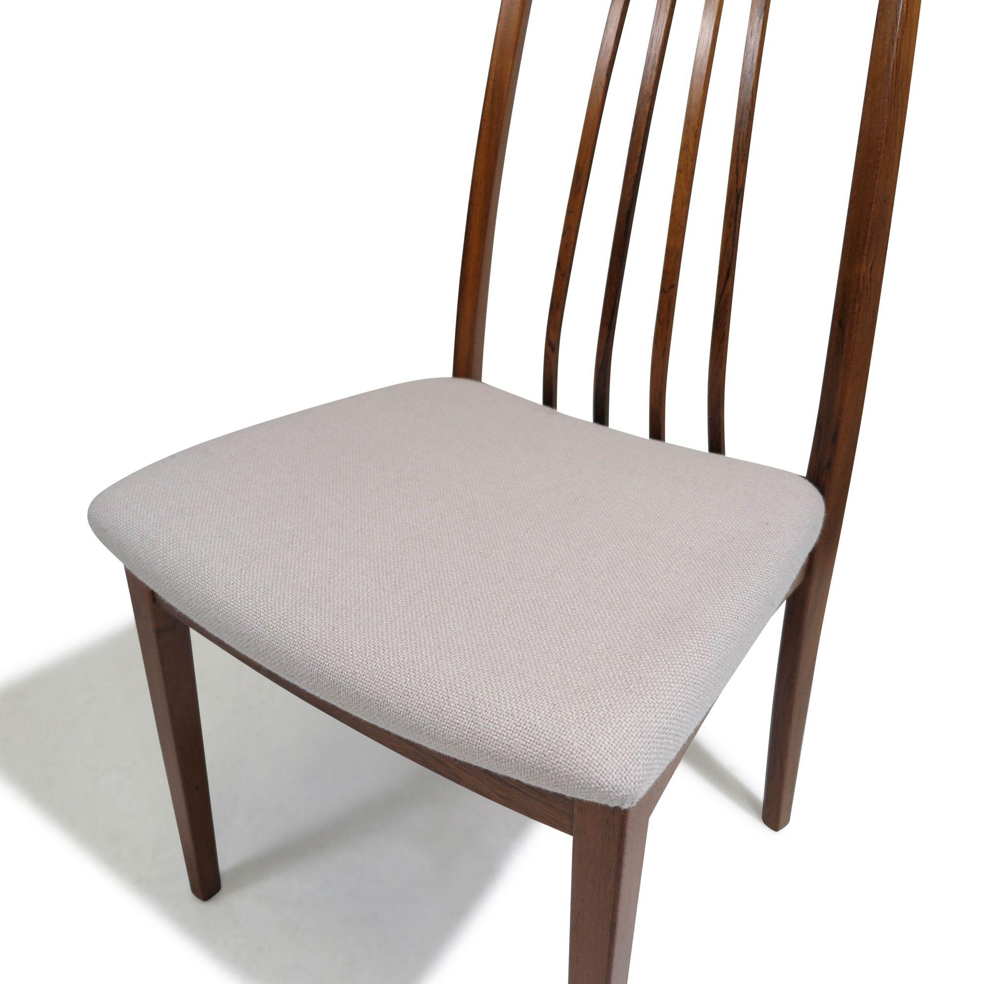 Six Danish Rosewood Dining Chairs For Sale 4