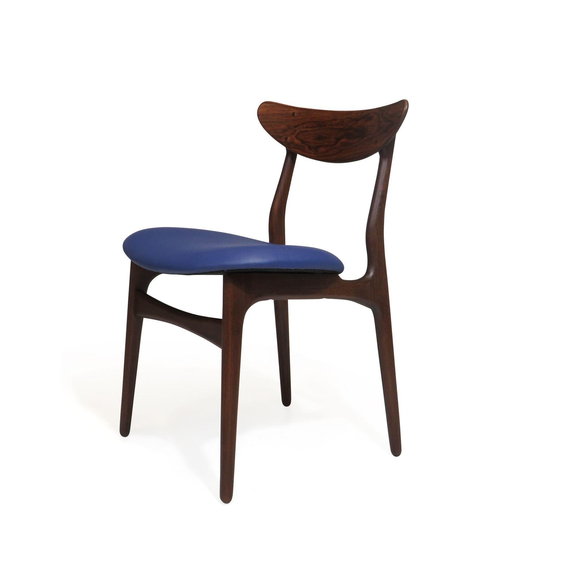 Oiled Six Danish Rosewood Dining Chairs For Sale