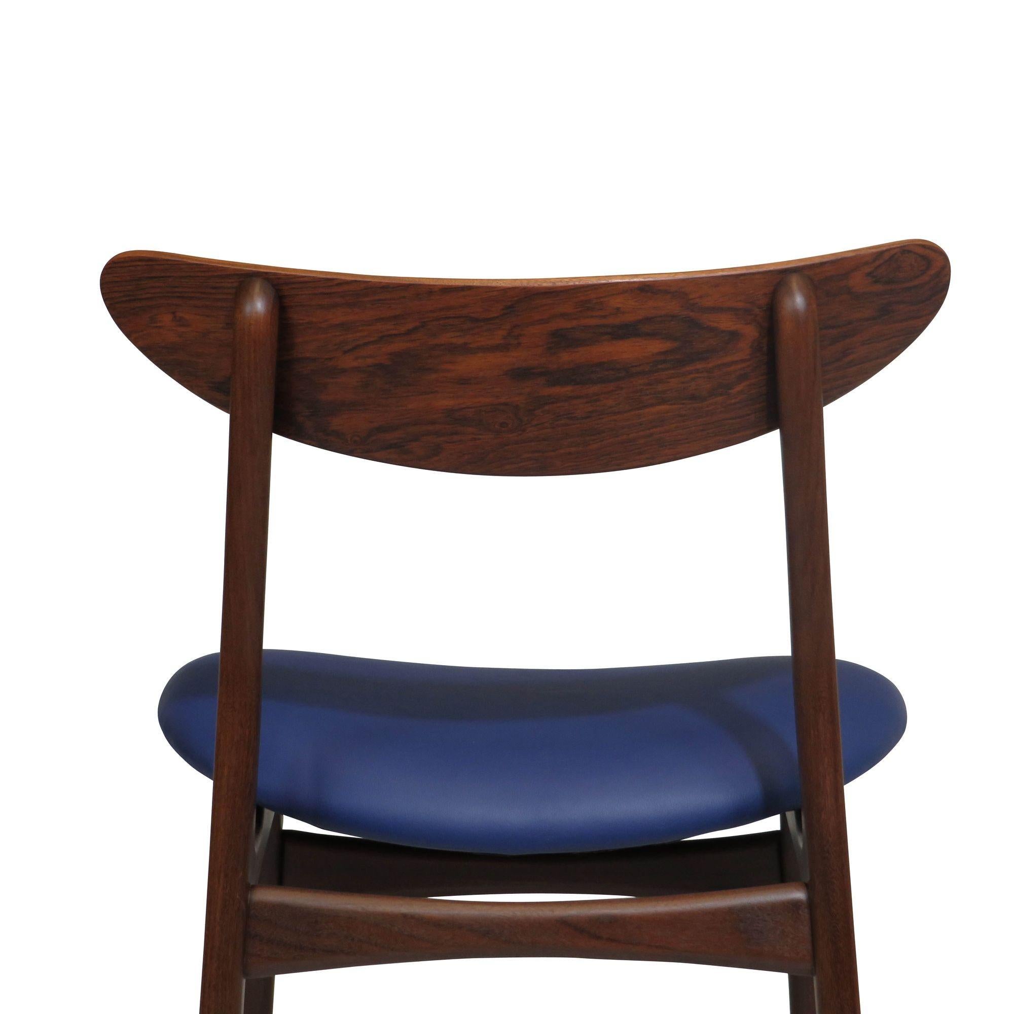 20th Century Six Danish Rosewood Dining Chairs For Sale