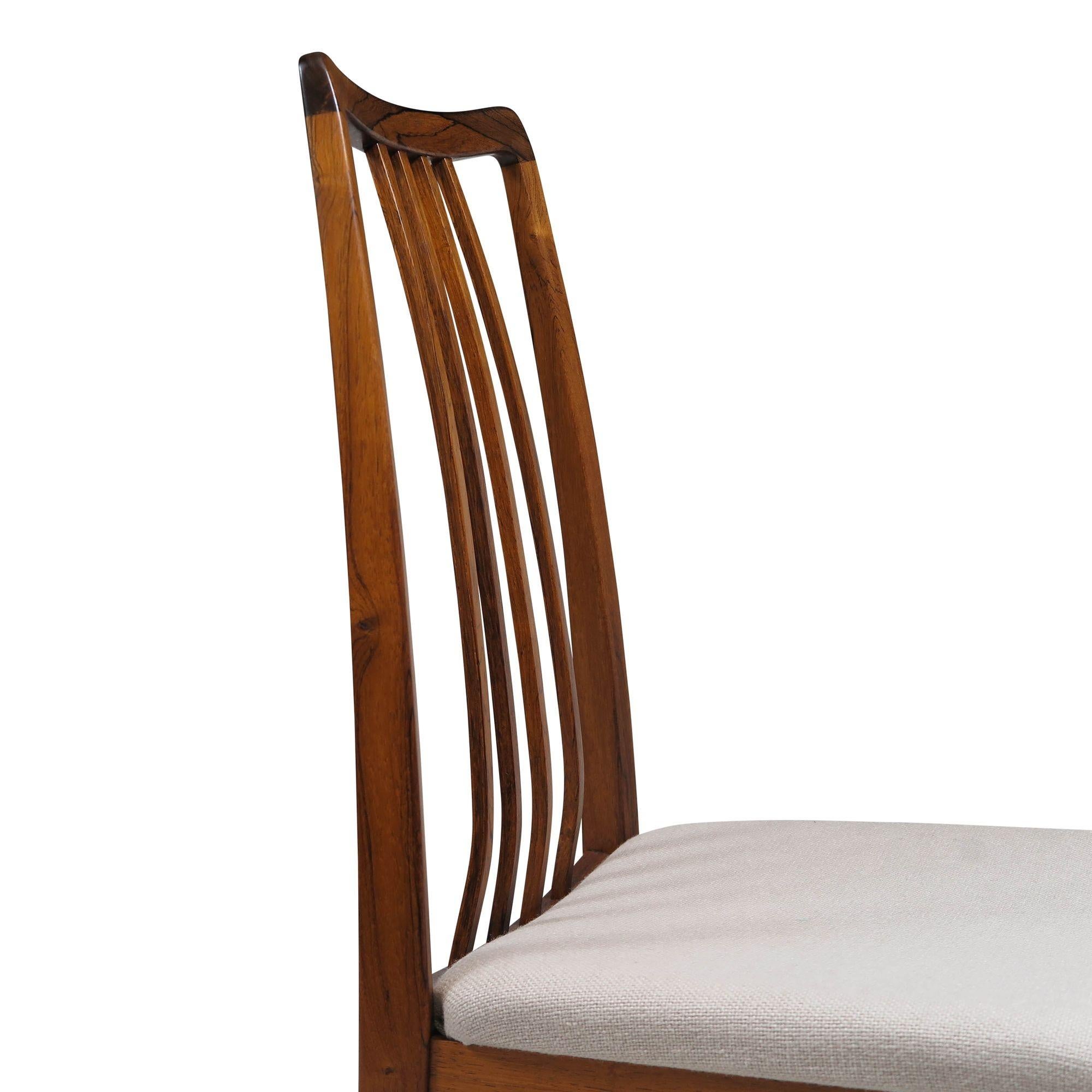 20th Century Six Danish Rosewood Dining Chairs For Sale
