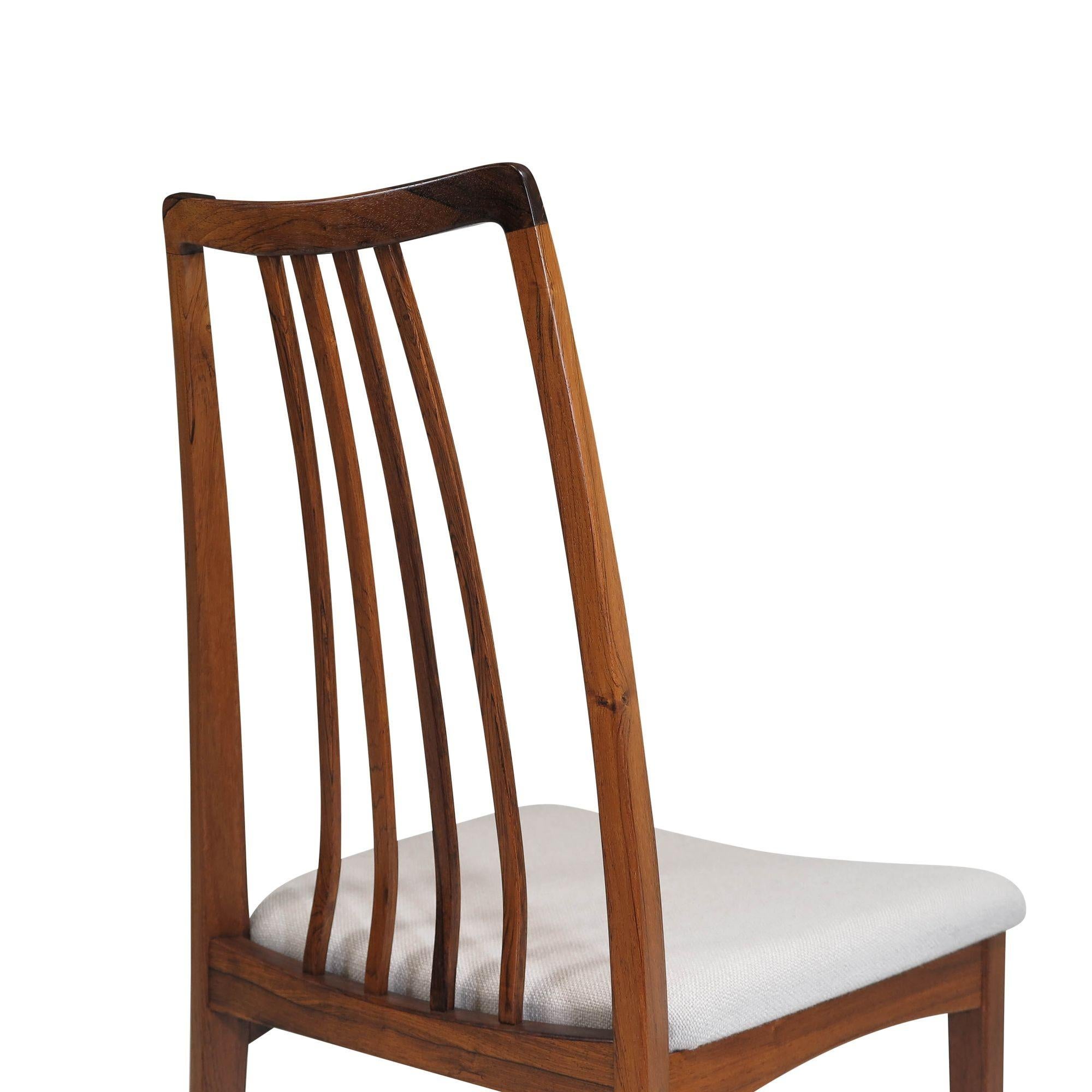 Six Danish Rosewood Dining Chairs For Sale 2