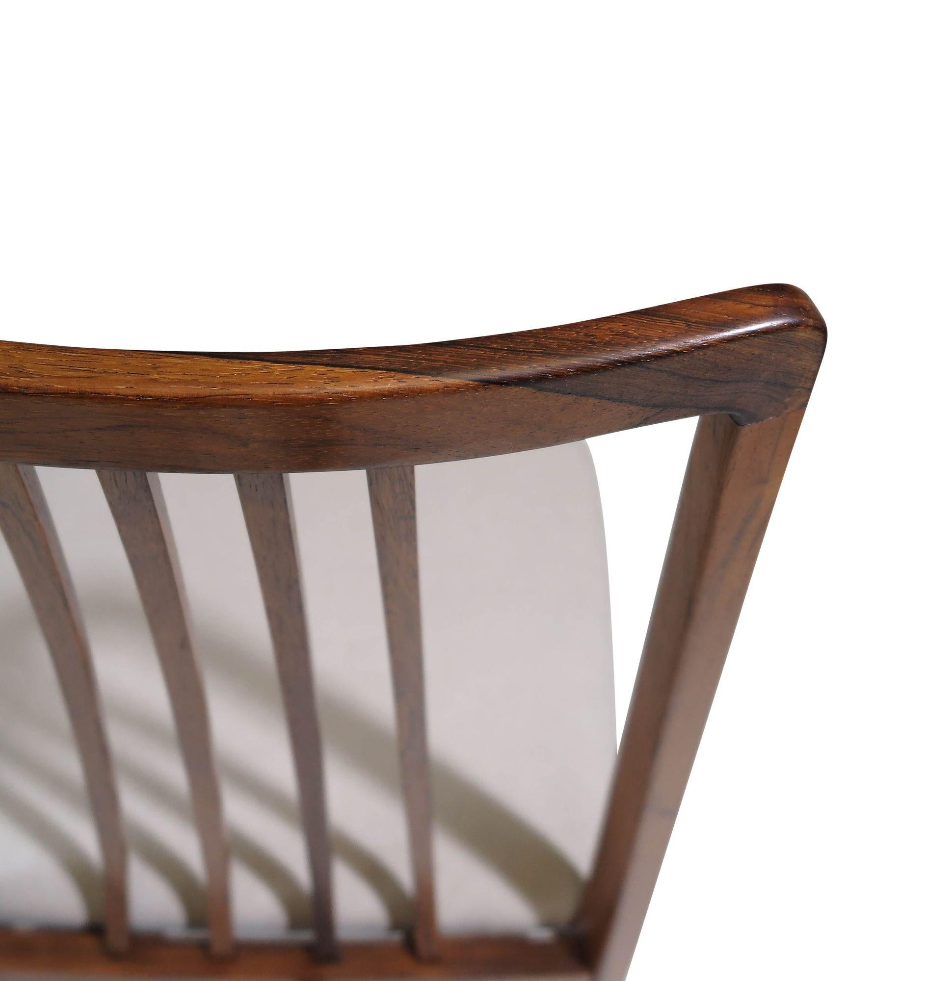 Six Danish Rosewood Dining Chairs For Sale 3