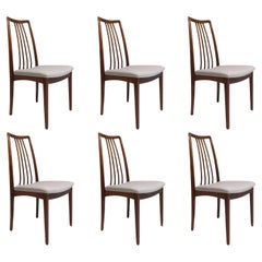 Used Six Danish Rosewood Dining Chairs
