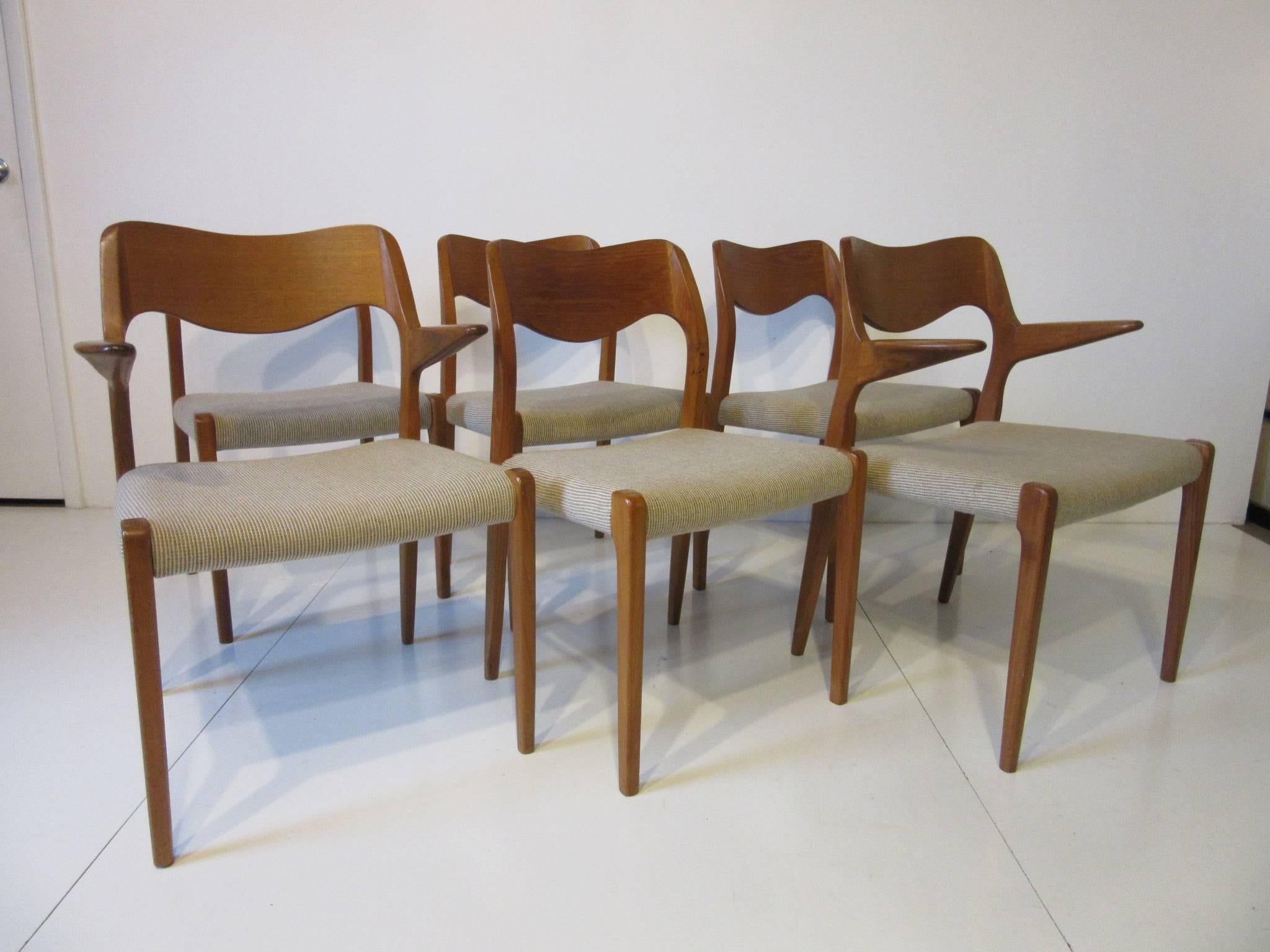 Six Danish Teak Dining Chairs by Niels Otto Moller for J.L. Moller 8
