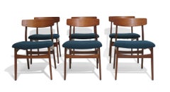 Six Danish Teak Dining Chairs