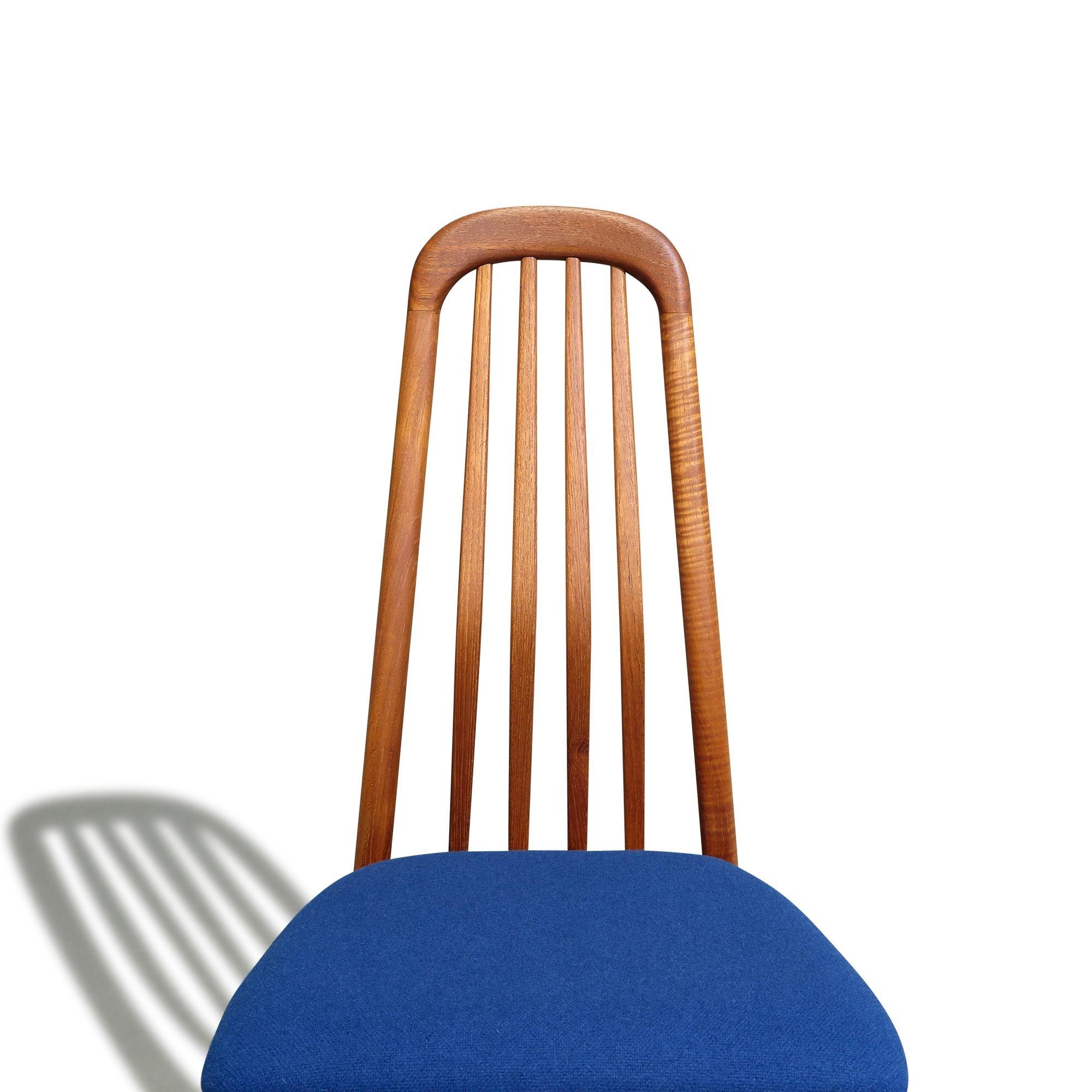 Scandinavian Modern Six Danish Teak Highback Dining Chairs For Sale