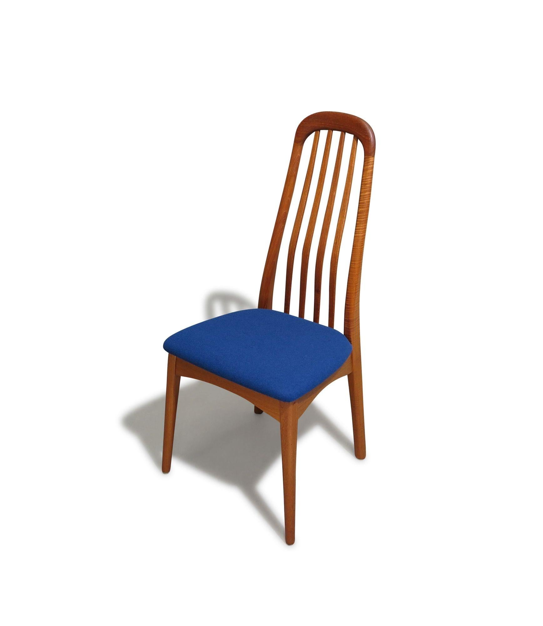 Six Danish Teak Highback Dining Chairs For Sale 1