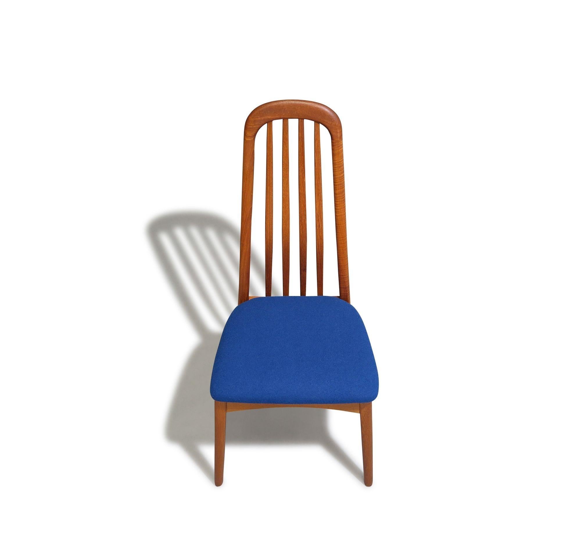 Six Danish Teak Highback Dining Chairs For Sale 2