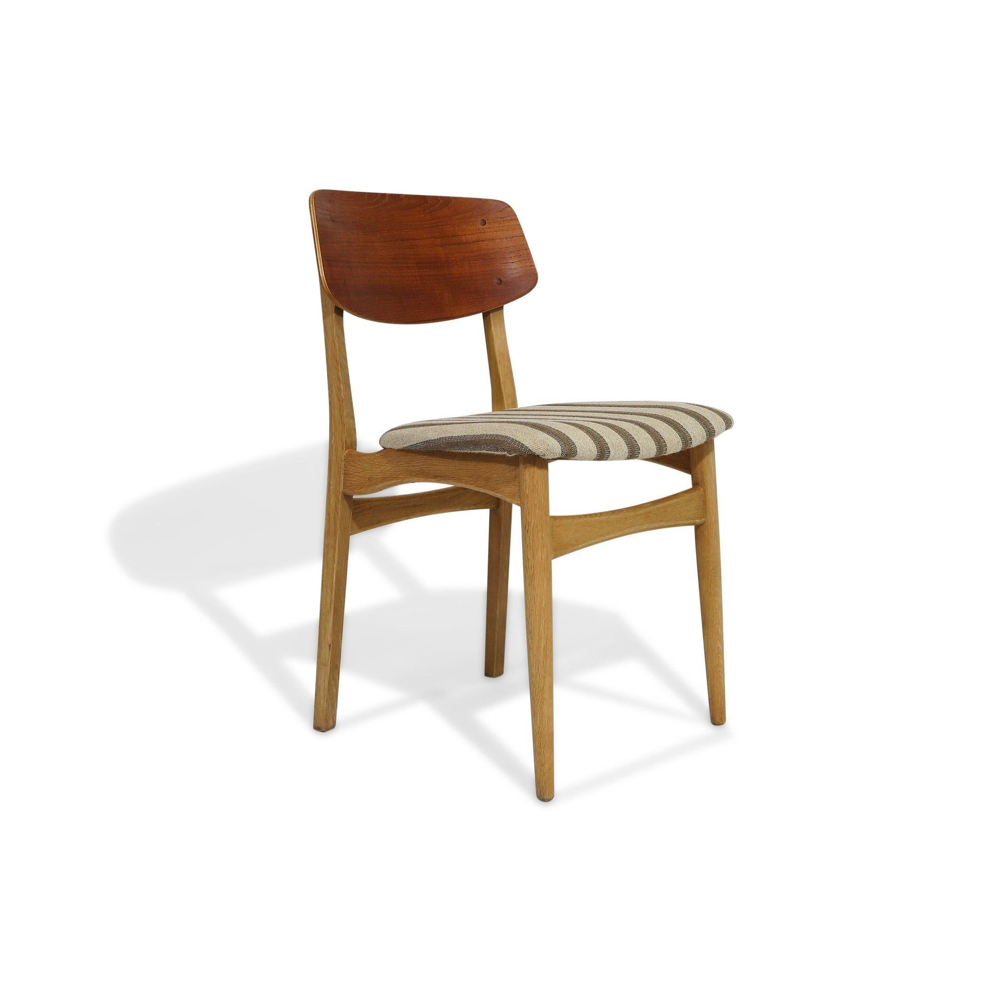 20th Century Six Danish Teak & Oak Dining Chairs