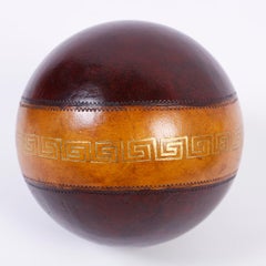 Six Decorative Leather Balls