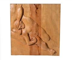 Six Decorative Panels, Carved Wood in Low Relief