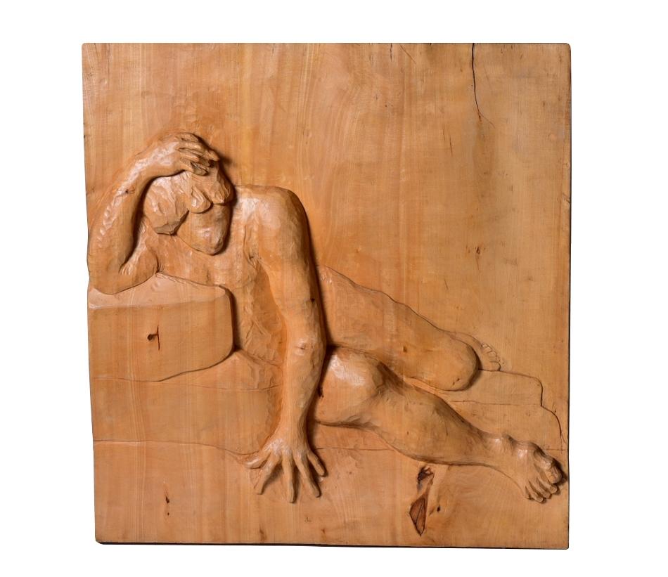 Six panneaux décoratifs en bois sculpté en bas-relief Bon état - En vente à Paris, FR