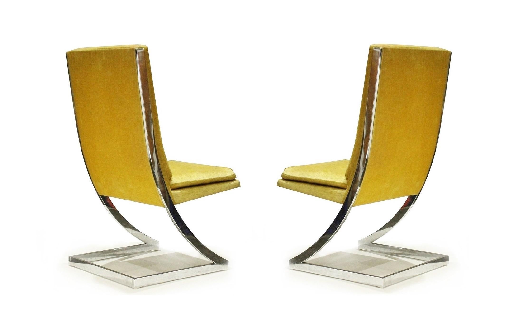 American Six DIA Chrome Z-Dining Chairs