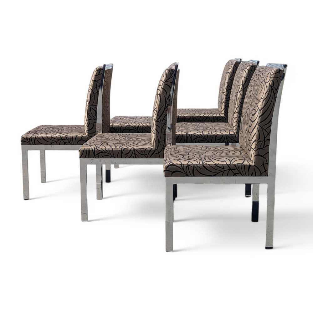 Six Dining Chairs by DIA, Chrome, Mid Century Modern, MCM For Sale 5