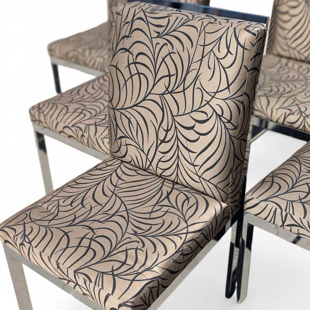Six Dining Chairs by DIA, Chrome, Mid Century Modern, MCM For Sale 6