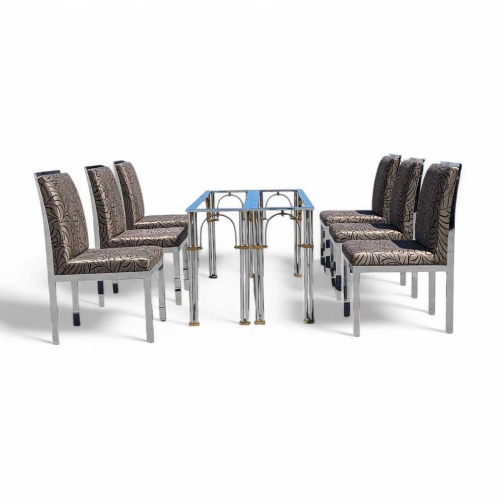 Six Dining Chairs by DIA, Chrome, Mid Century Modern, MCM For Sale 8