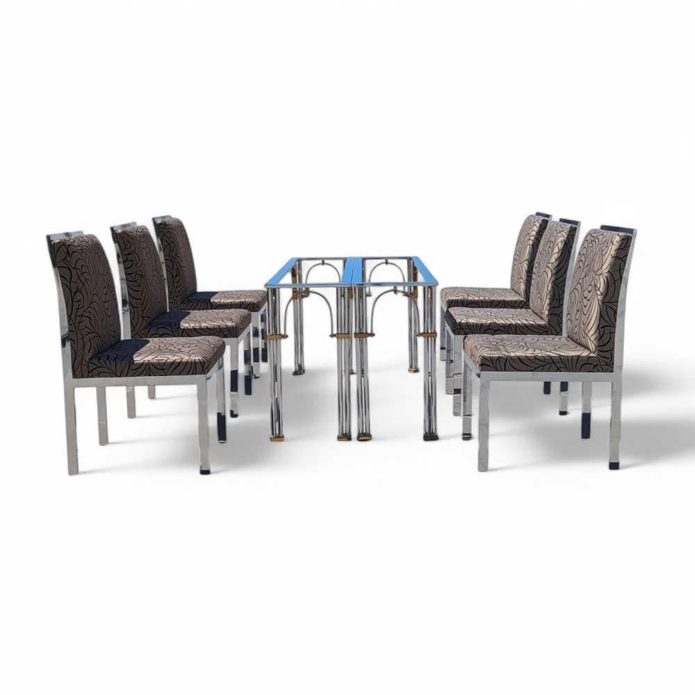 Six Dining Chairs by DIA, Chrome, Mid Century Modern, MCM For Sale 10