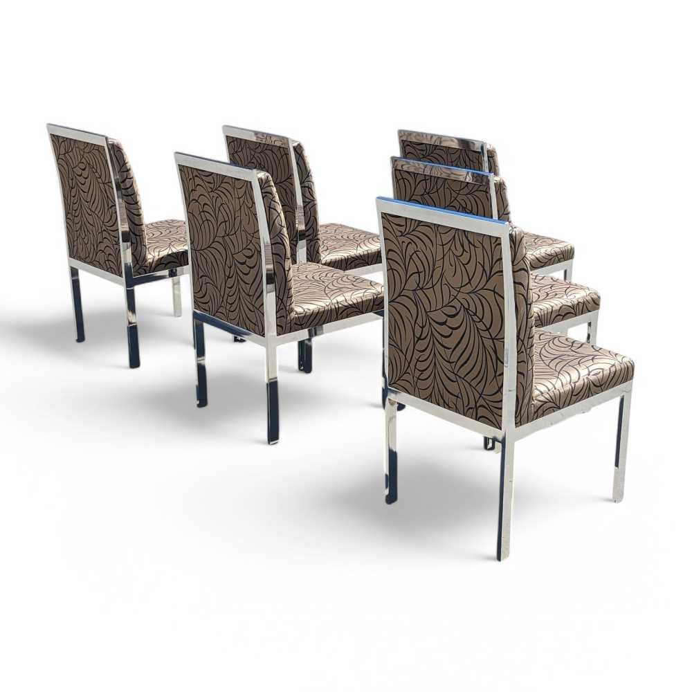Six Dining Chairs by DIA, Chrome, Mid Century Modern, MCM For Sale 11