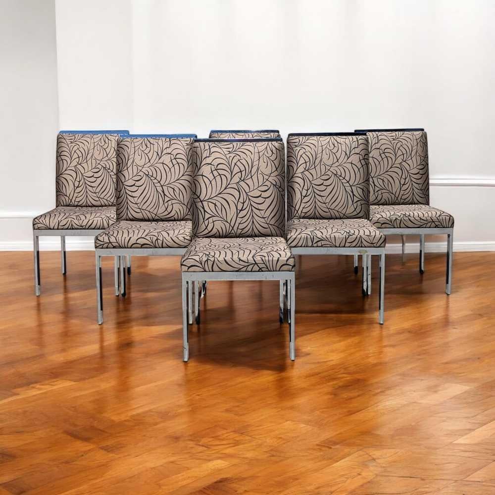 Unknown Six Dining Chairs by DIA, Chrome, Mid Century Modern, MCM For Sale