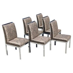 Six Dining Chairs by DIA, Chrome, Mid Century Modern, MCM