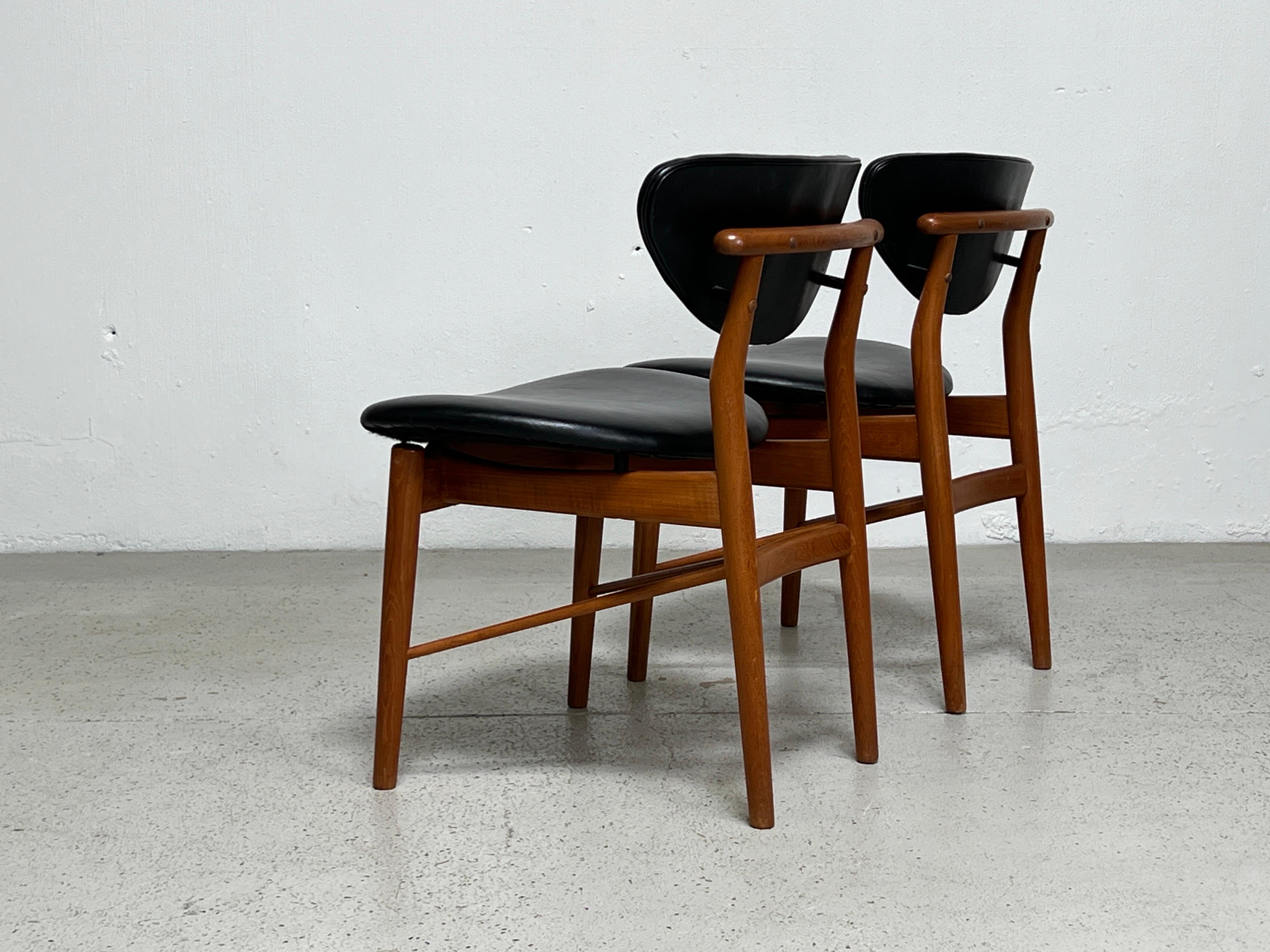 Six Dining Chairs by Finn Juhl for Niels Vodder For Sale 9