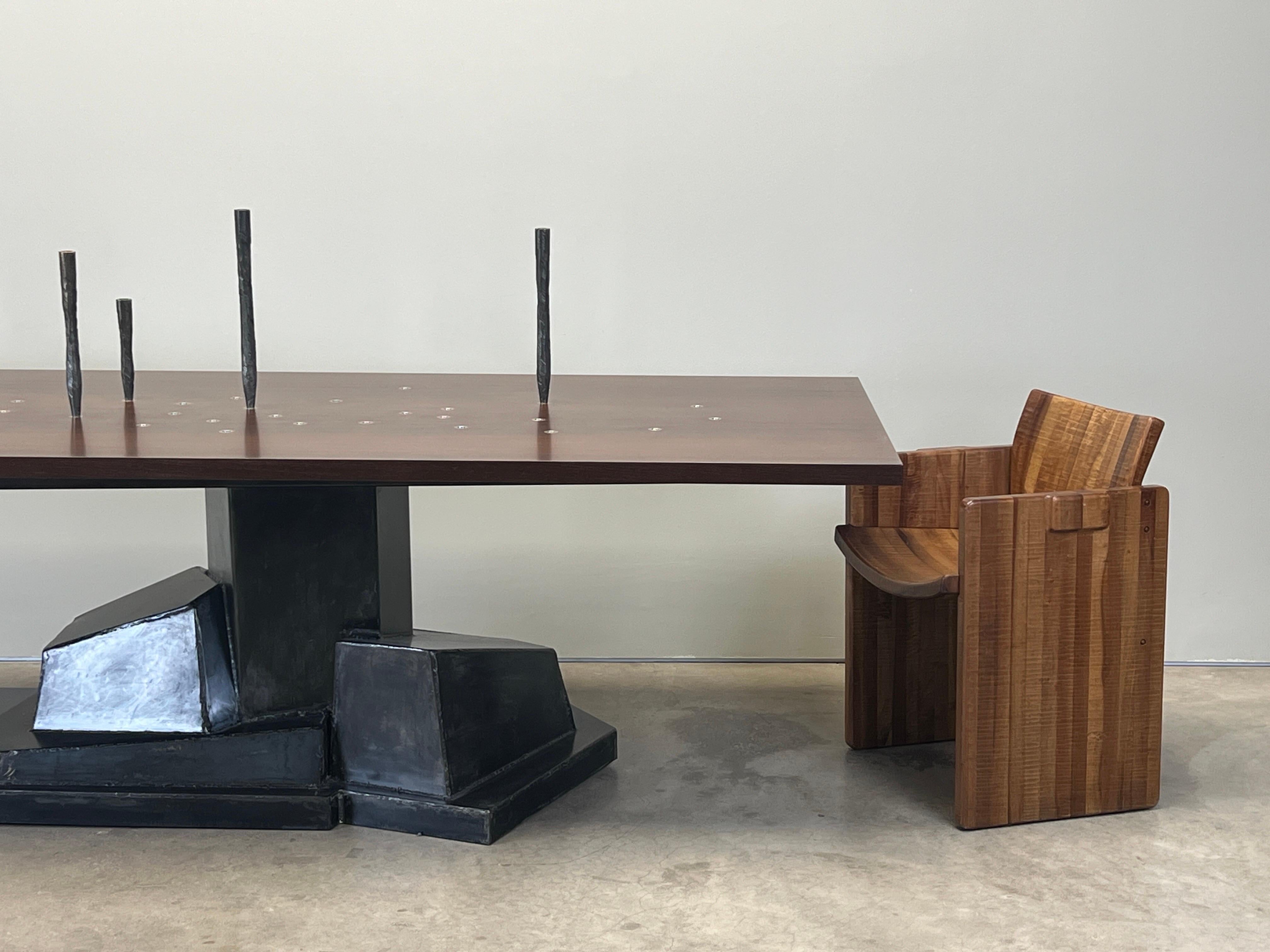 Sechs Esszimmerstühle von Giuseppe Rivadossi für Officina Rivadossi im Angebot 13