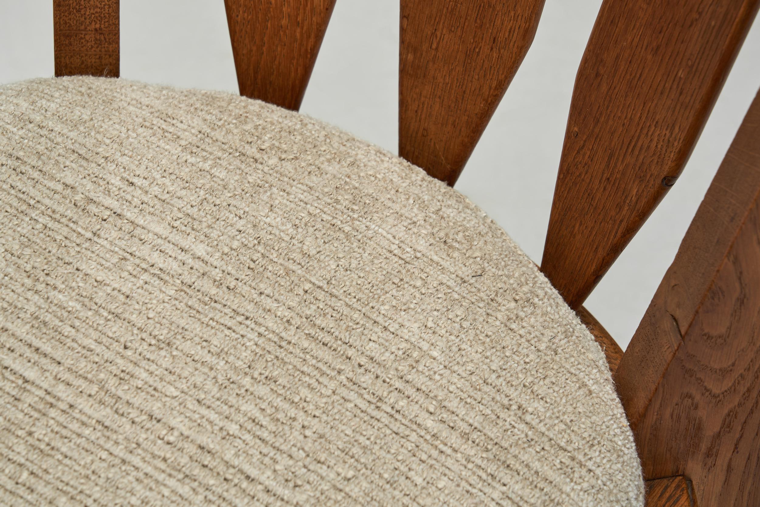 Six Dining Chairs by Guillerme et Chambron for Votre Maison, France 20th Century en vente 4