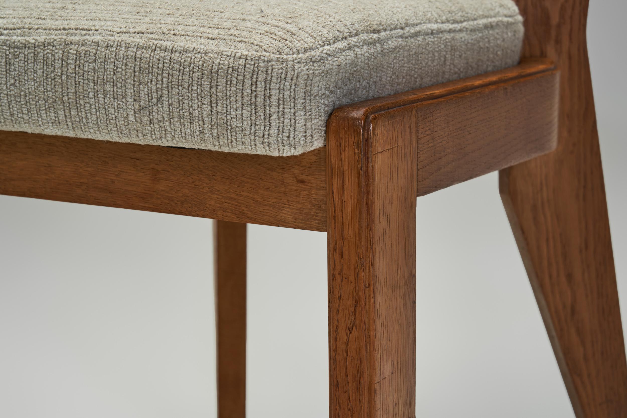 Six Dining Chairs by Guillerme et Chambron for Votre Maison, France 20th Century en vente 7