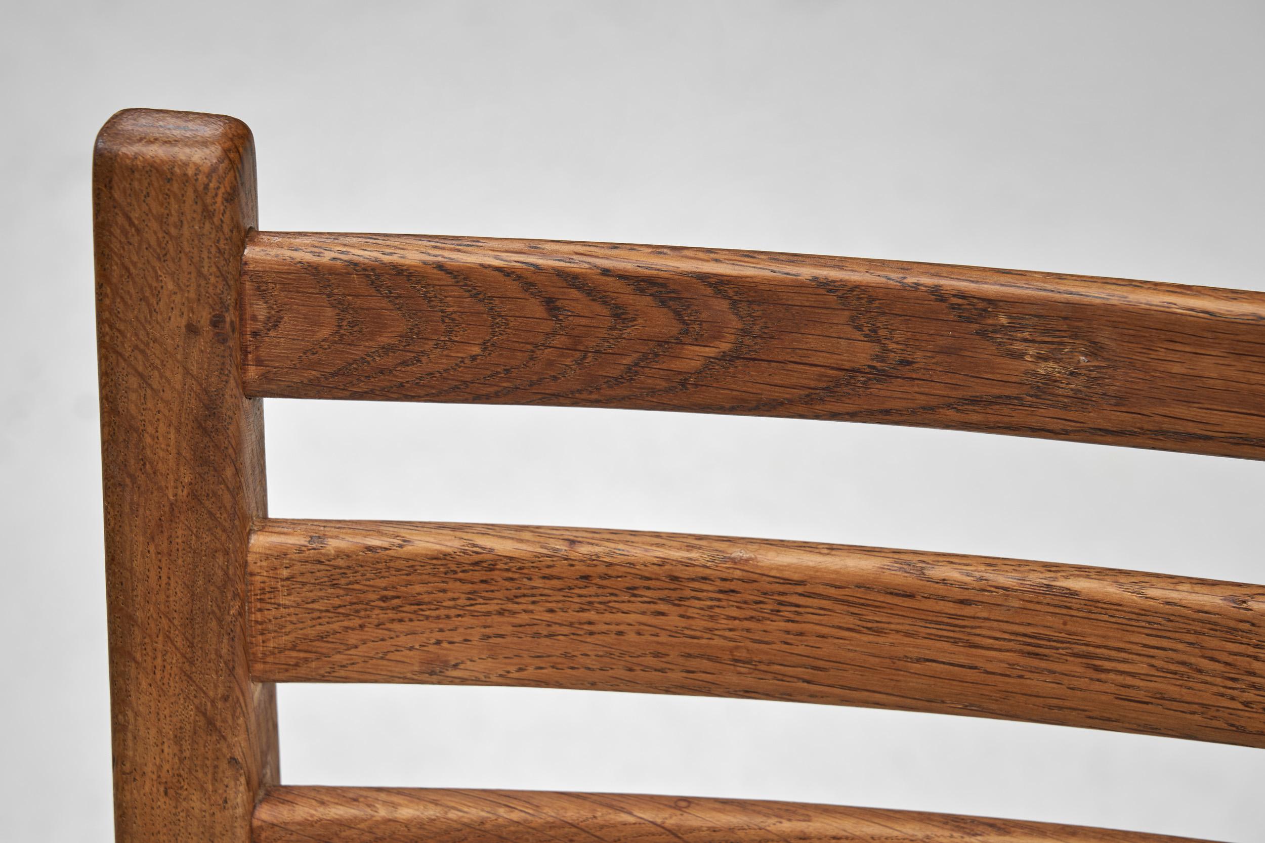 Six Dining Chairs by Guillerme et Chambron for Votre Maison, France circa 1960s For Sale 3