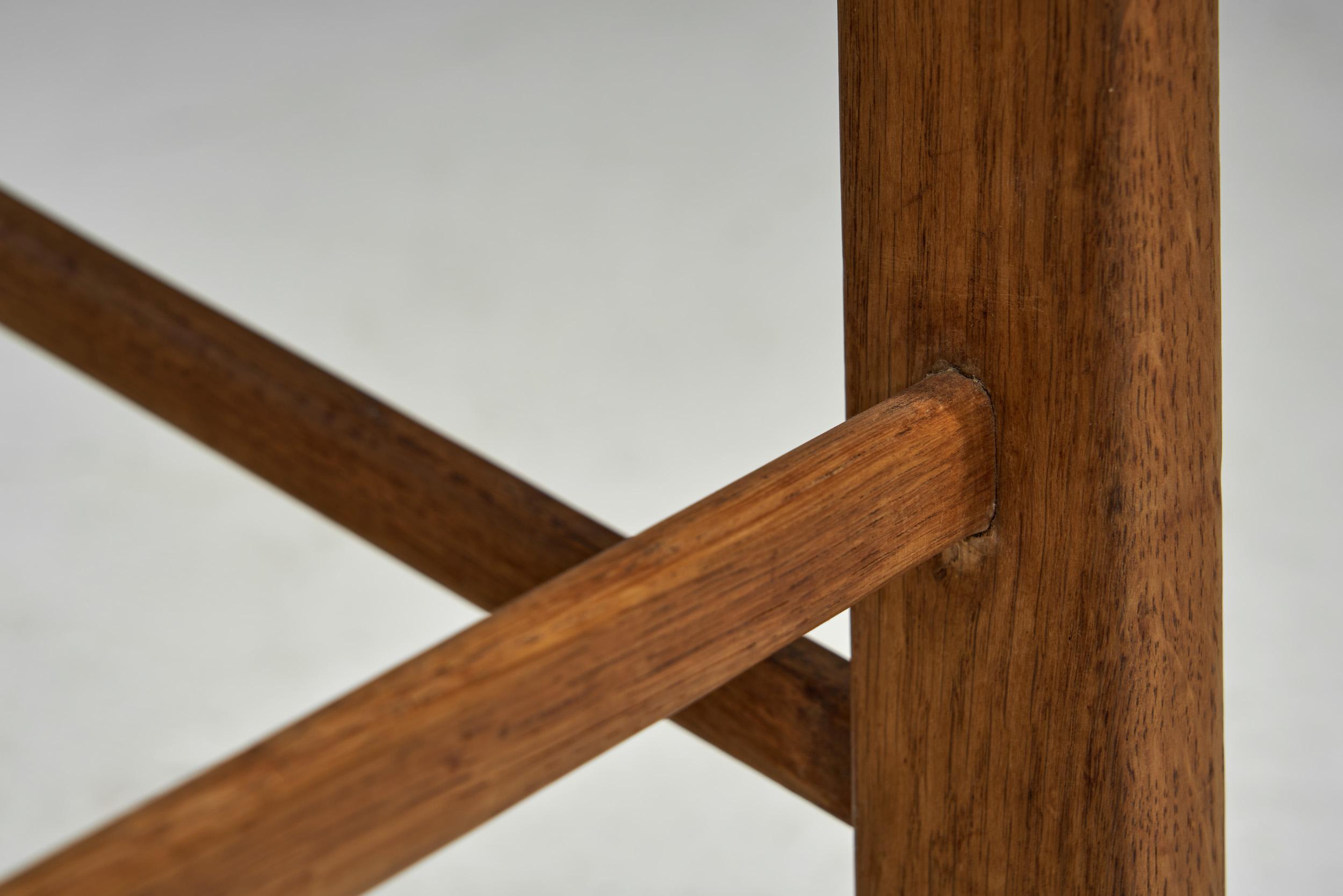 Six Dining Chairs by Guillerme et Chambron for Votre Maison, France circa 1960s For Sale 9
