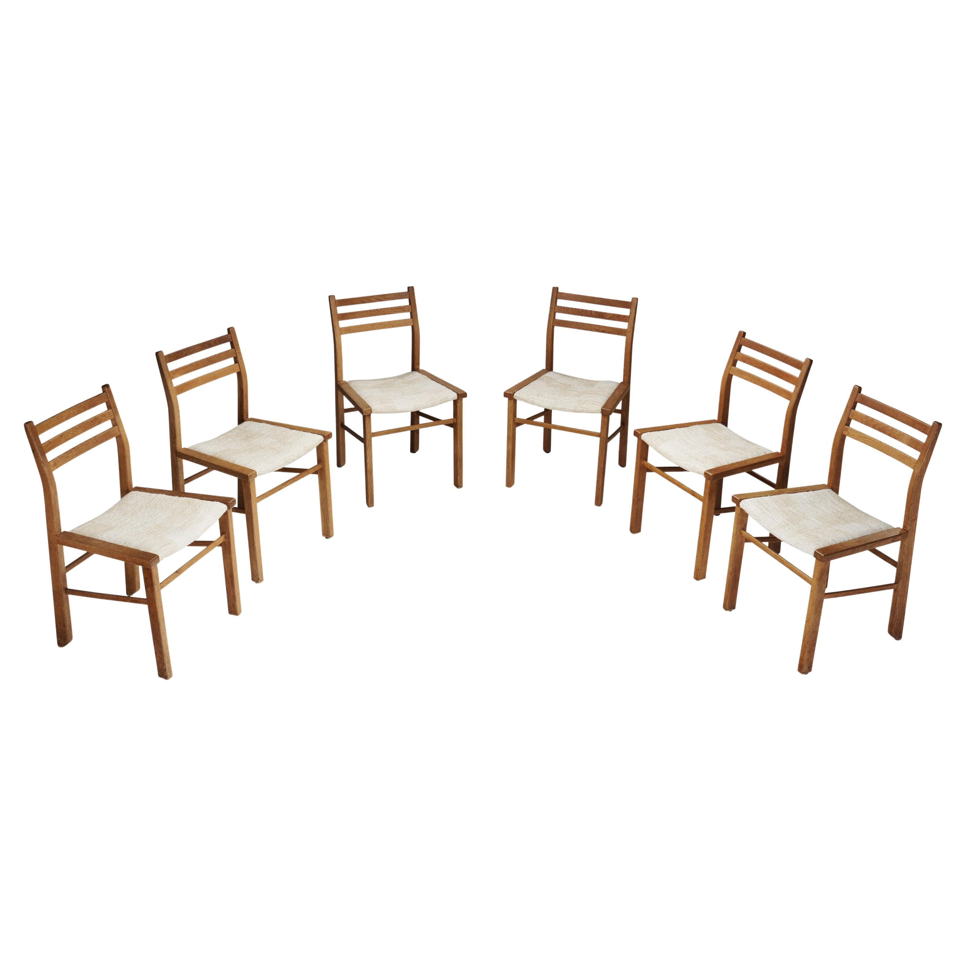 Six Dining Chairs by Guillerme et Chambron for Votre Maison, France circa 1960s