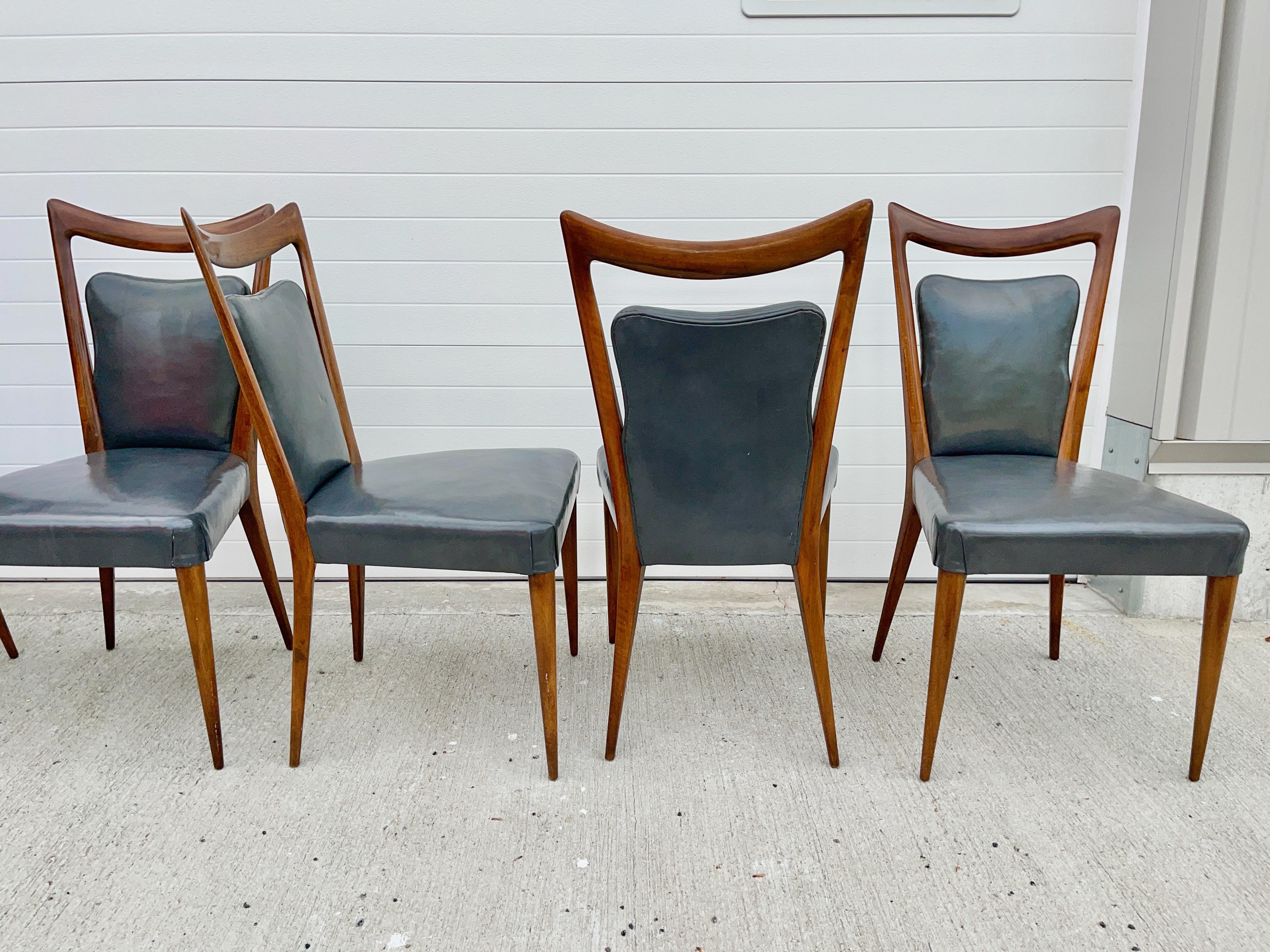 Six Dining Chairs by Mario Gottardi & Melchiorre Bega for Erno Fabry 1