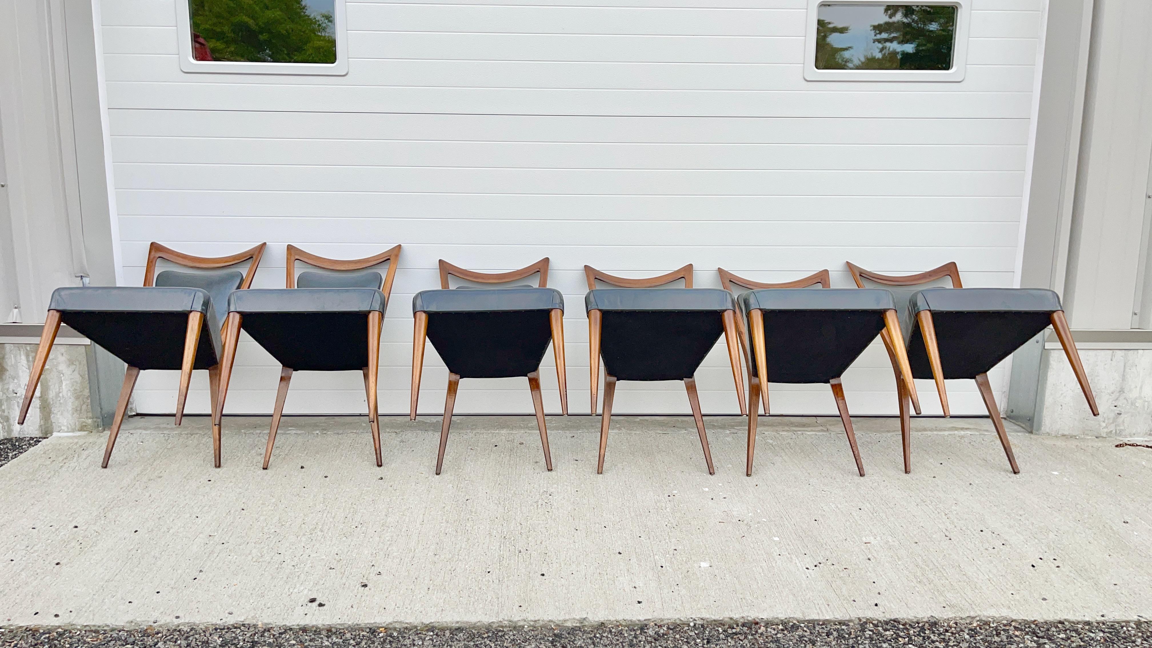 Six Dining Chairs by Mario Gottardi & Melchiorre Bega for Erno Fabry 5