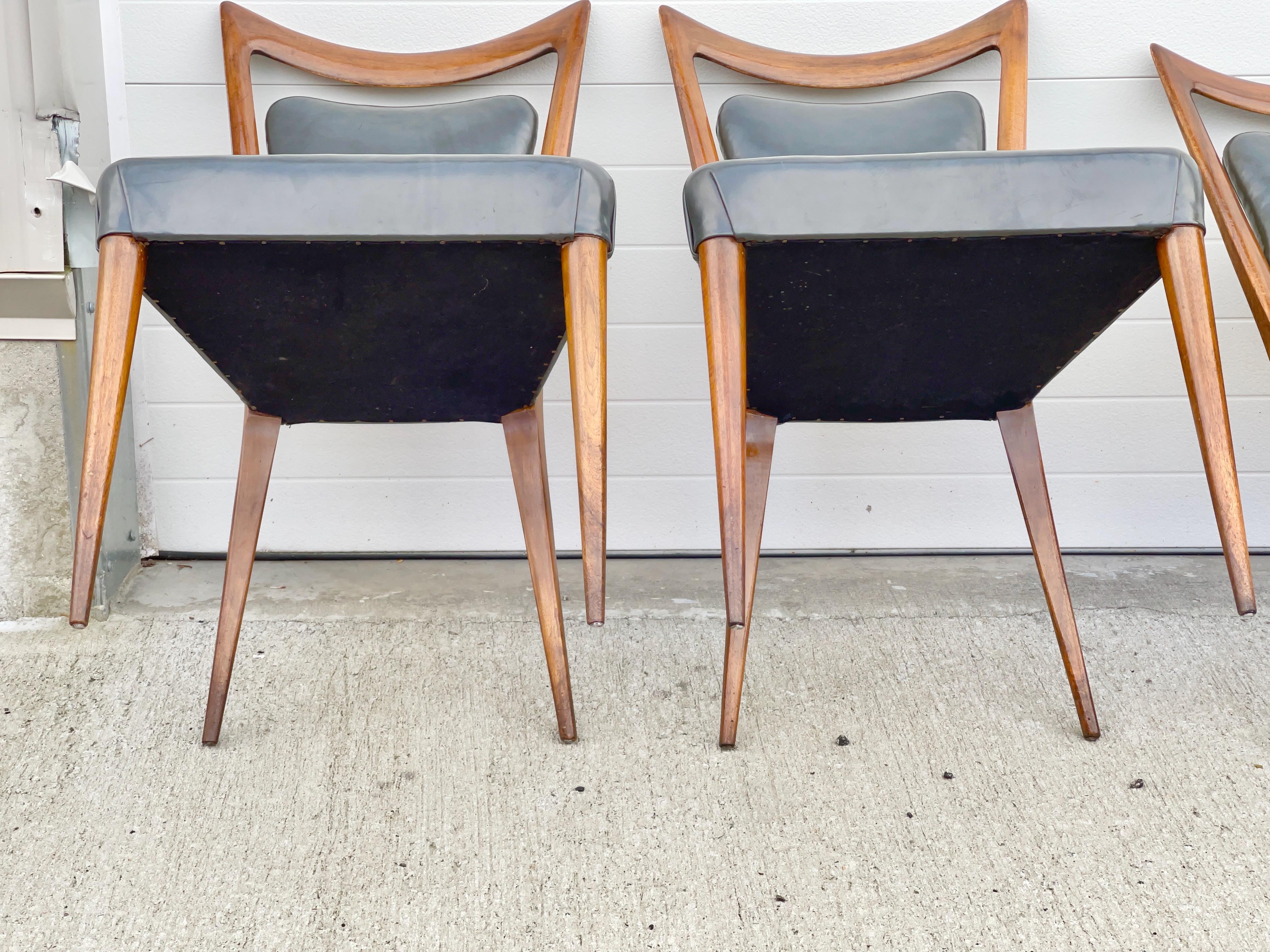 Six Dining Chairs by Mario Gottardi & Melchiorre Bega for Erno Fabry 7