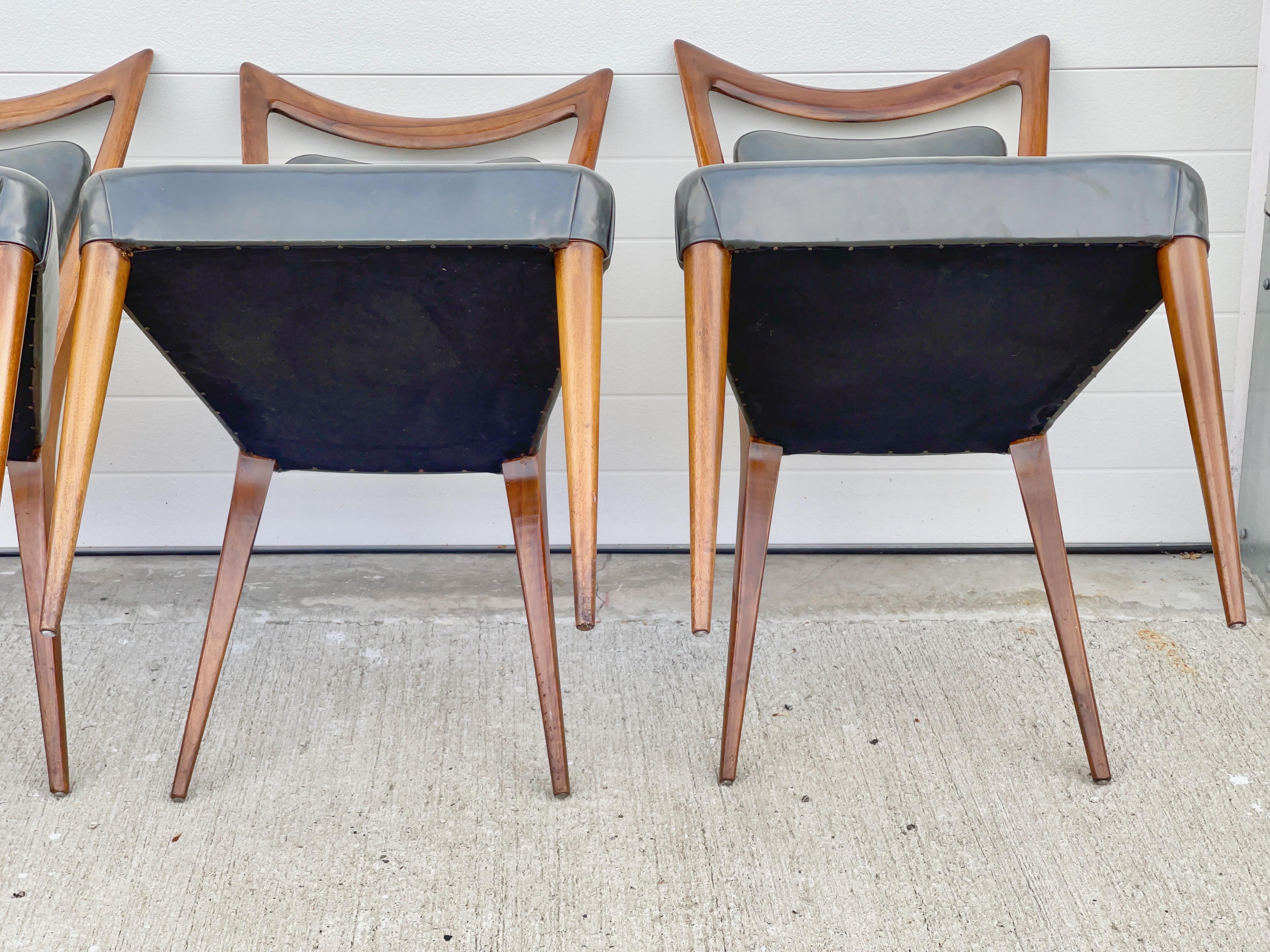 Six Dining Chairs by Mario Gottardi & Melchiorre Bega for Erno Fabry 9
