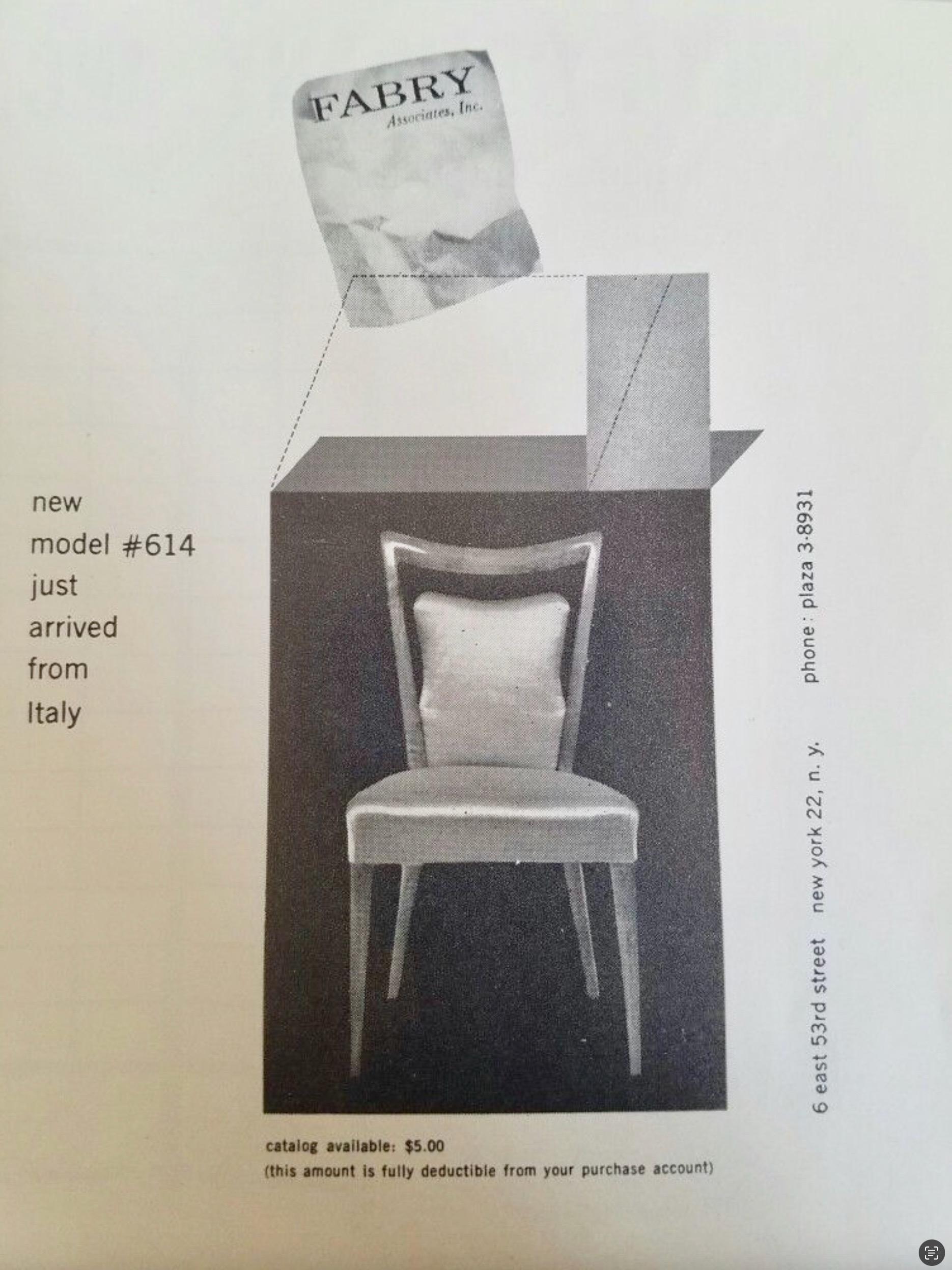 Mid-Century Modern Six Dining Chairs by Mario Gottardi & Melchiorre Bega for Erno Fabry