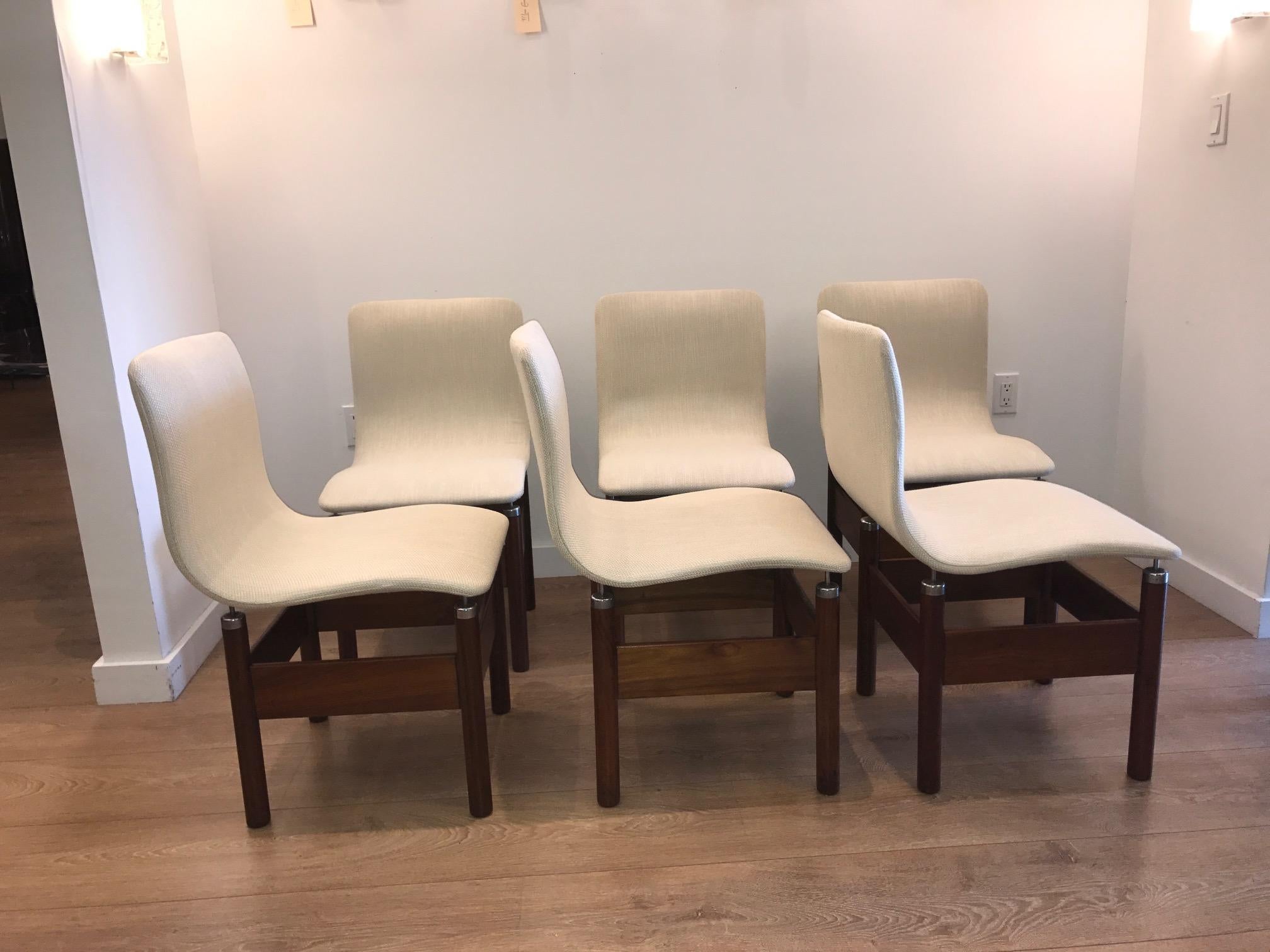Set of six dining chairs 