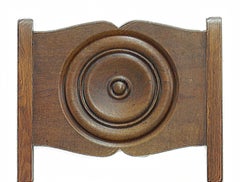 Six Dining Chairs French Vintage Art Deco Era Basque Modernist Rush Seats