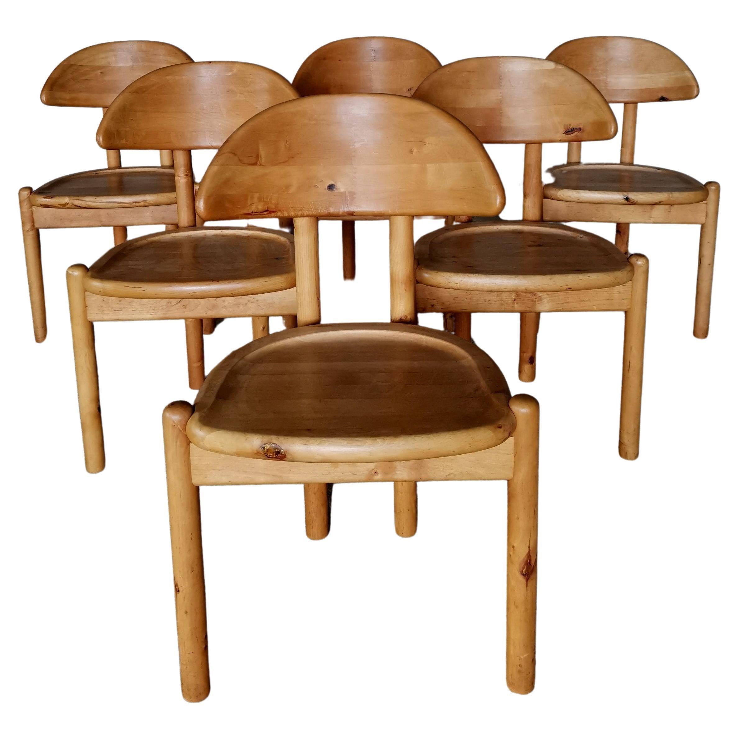 Six dining chairs in solid cherry, style of Rainer Daumiller. Denmark 1970s