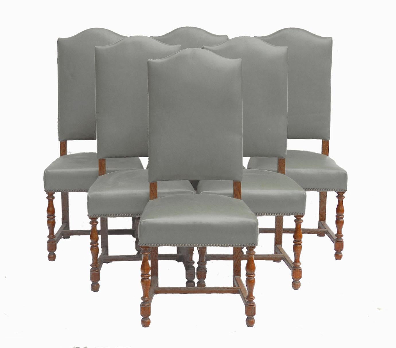 Six Dining Chairs Includes Recovering French, Early 20th Century 