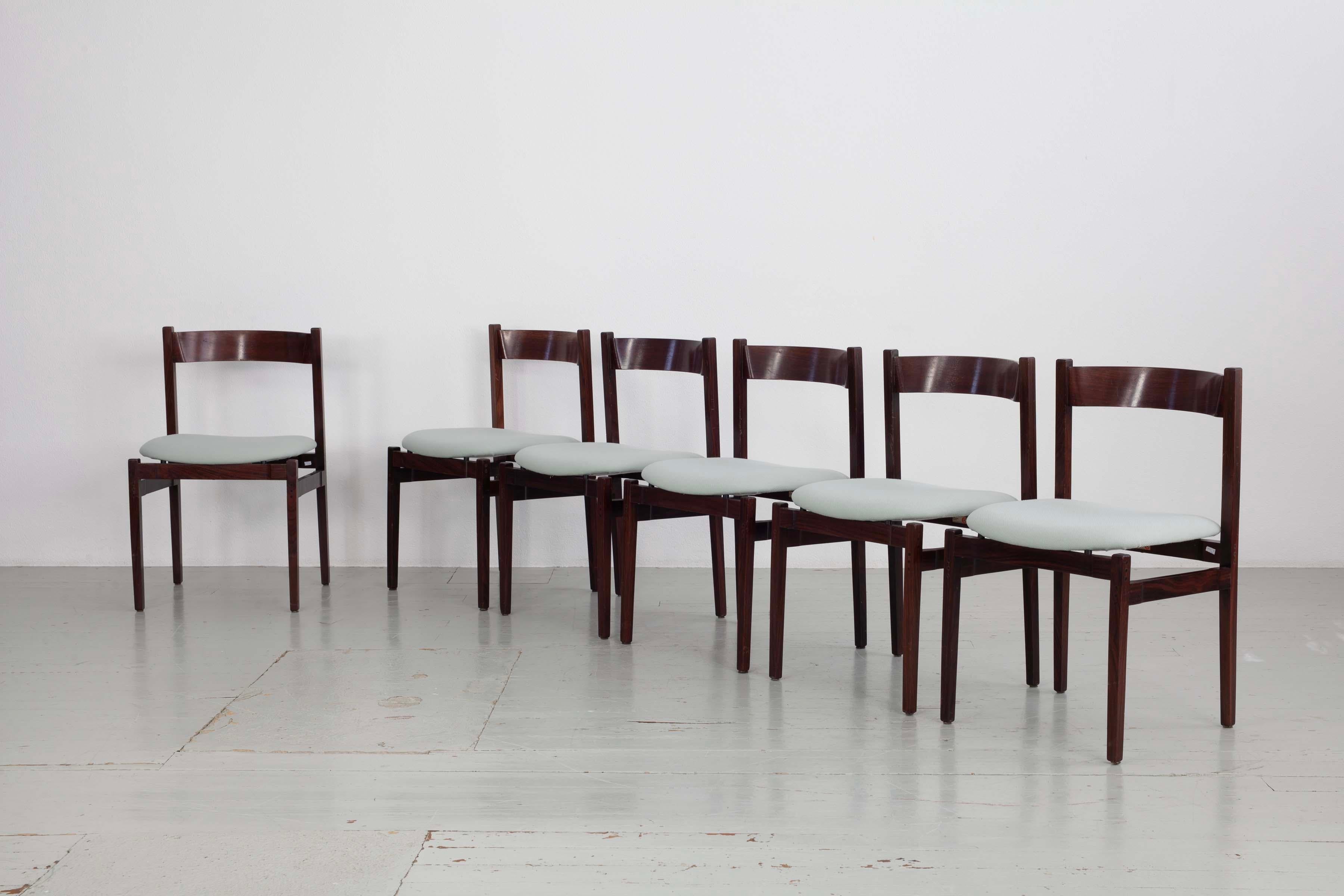 Satz von 6 Esszimmerstühlen „Modell 101“, entworfen von Gianfranco Frattini im Angebot 1