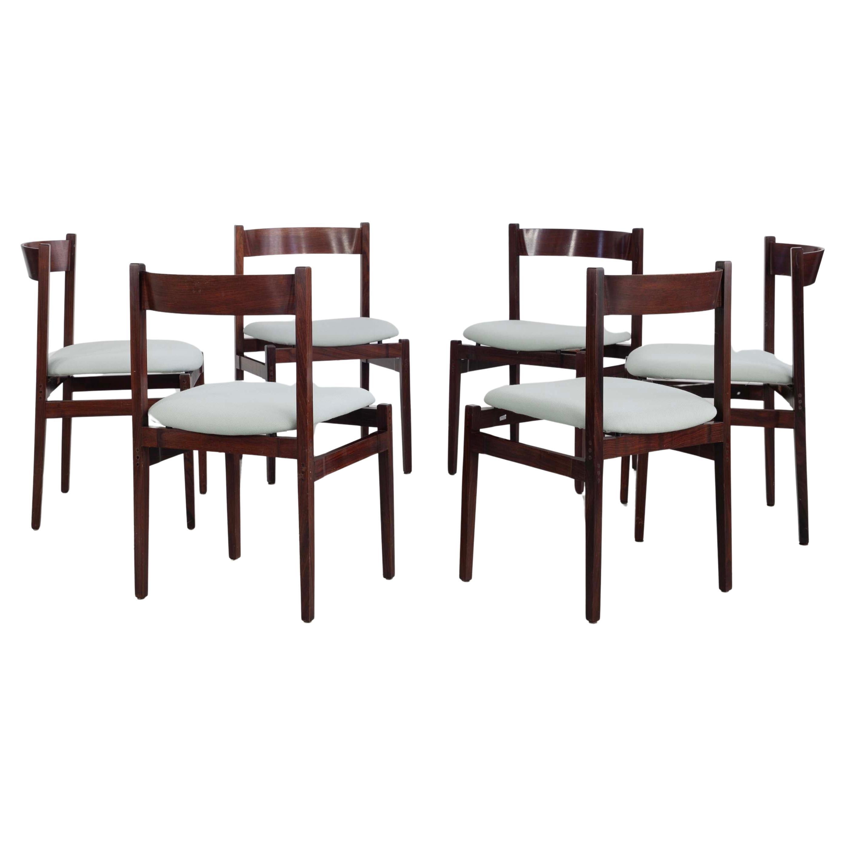 Satz von 6 Esszimmerstühlen „Modell 101“, entworfen von Gianfranco Frattini im Angebot