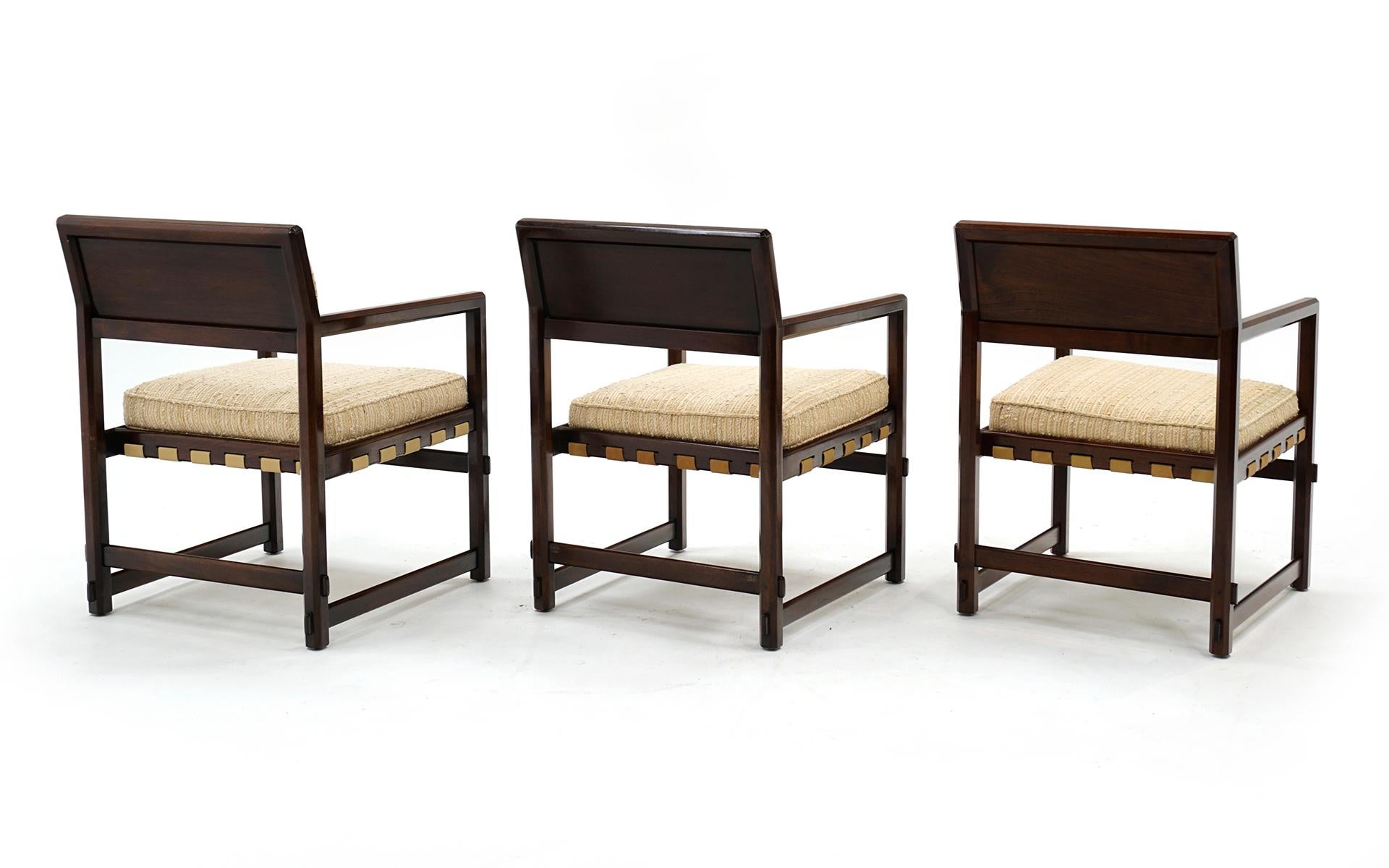 American Six Dining Chairs with Arms by Edward Wormley for Dunbar