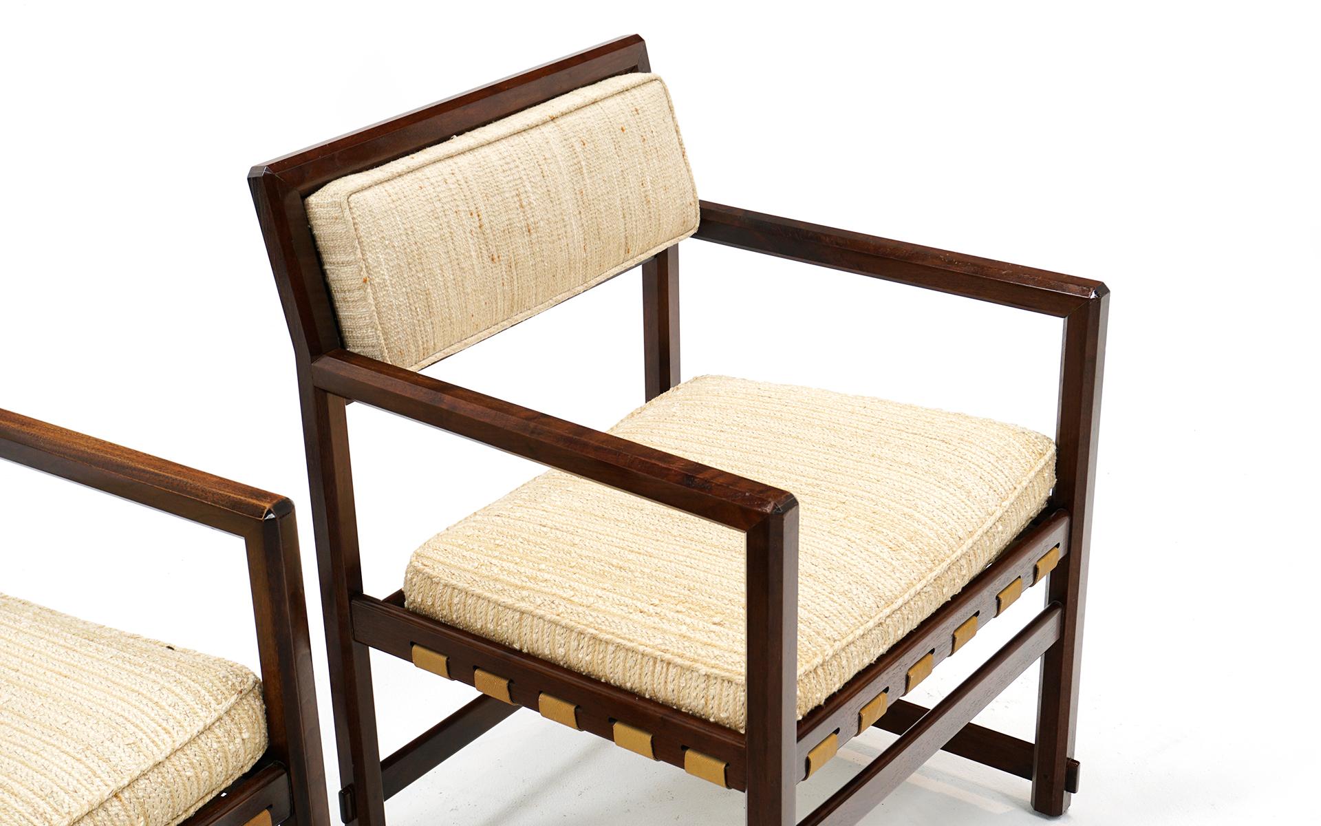 Mid-20th Century Six Dining Chairs with Arms by Edward Wormley for Dunbar
