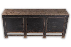 Six Door Black Patina Server