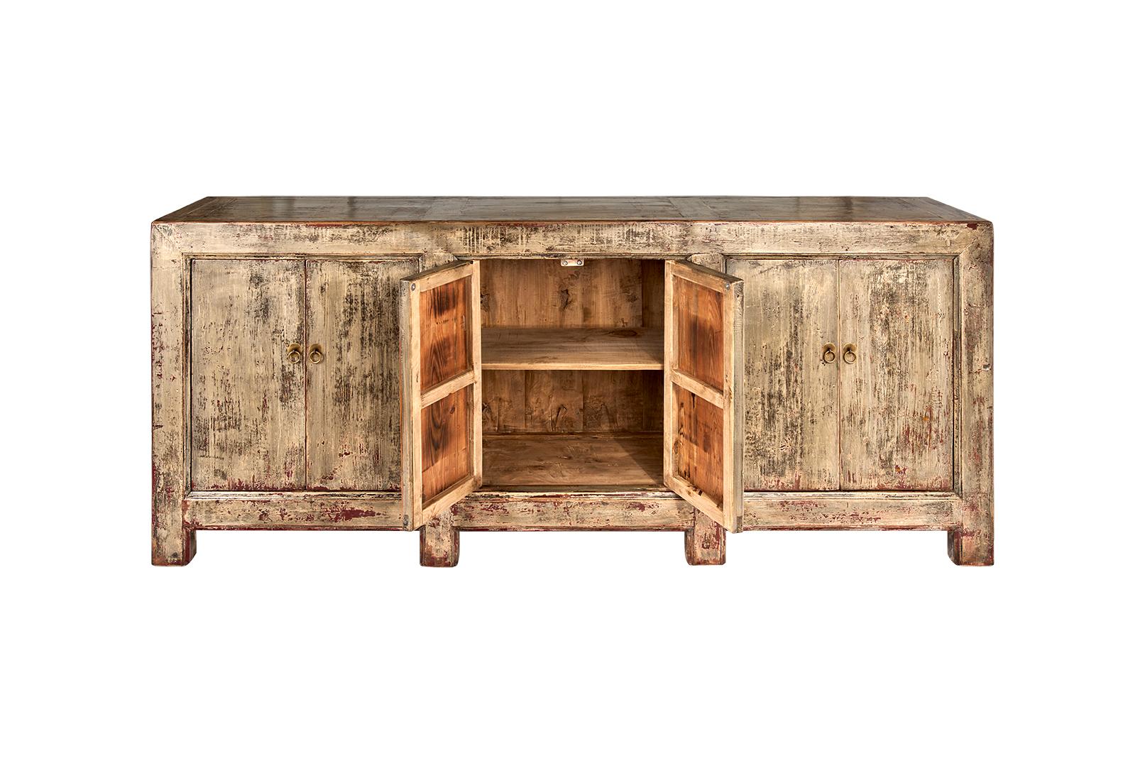 Organico moderno Server a sei ante in vernice laccata patinata in vendita