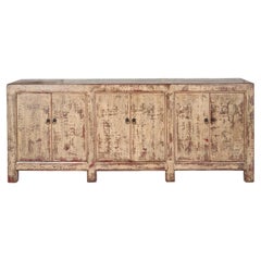 Servidor de seis puertas en pátina de pintura lacada original