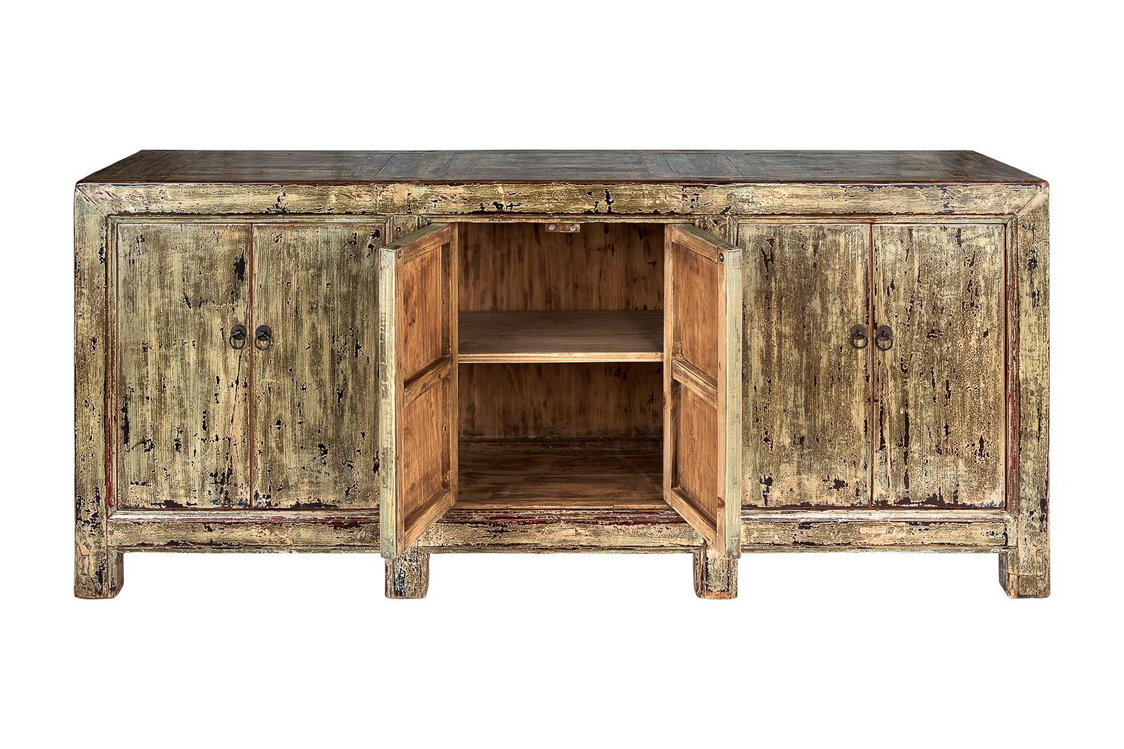 Organico moderno Server a sei ante in vernice originale patinata in vendita