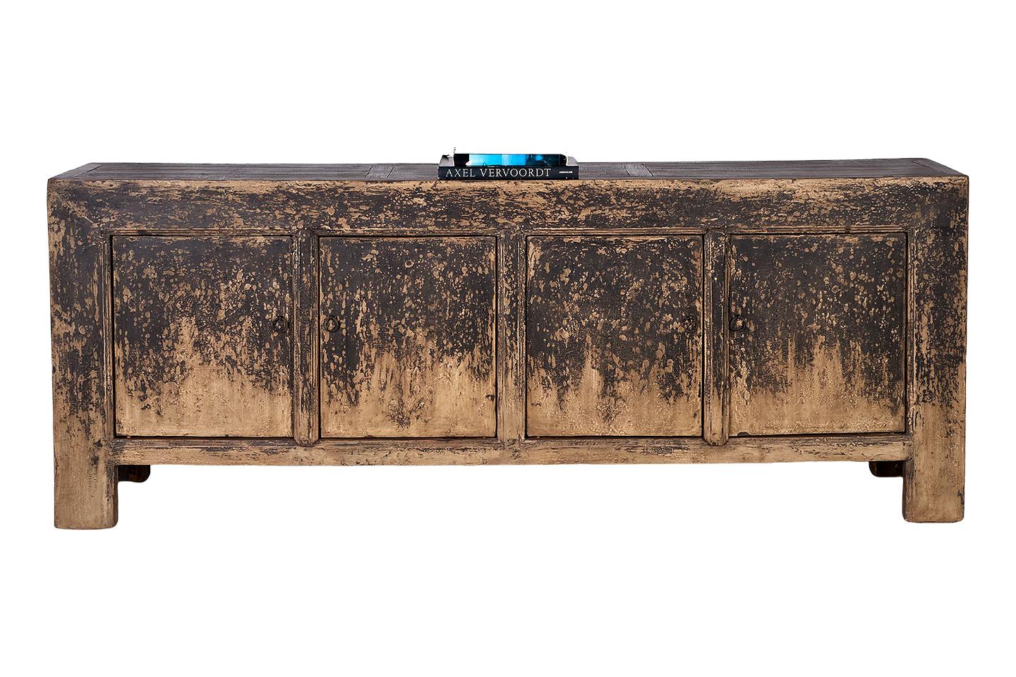 Organic Modern Six Door Server in Original Paint Patina